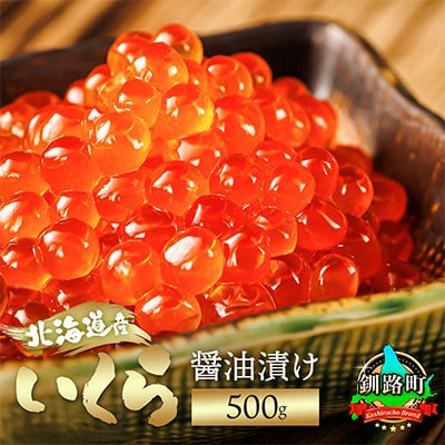 【12/21まで年内発送】いくら醤油漬け 500g×1個 ＜北海道産の鮭卵＞【配送不可地域：離島】