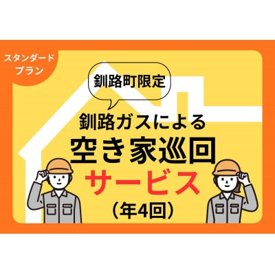 【釧路町内の空き家限定】空き家巡回サービス4回分・スタンダードプラン(屋内・屋外点検)