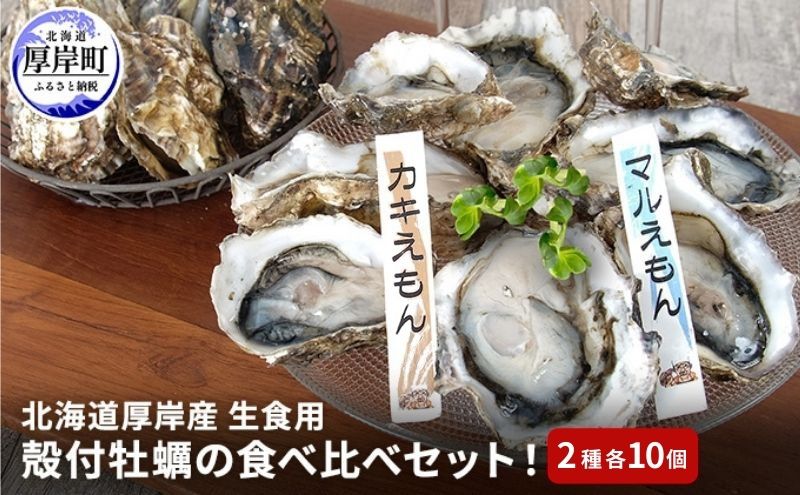 北海道 厚岸産 殻付牡蠣の食べ比べセット！（生食用）  牡蠣 カキ かき 生食 生食用 生牡蠣  食べ比べ 魚貝類
