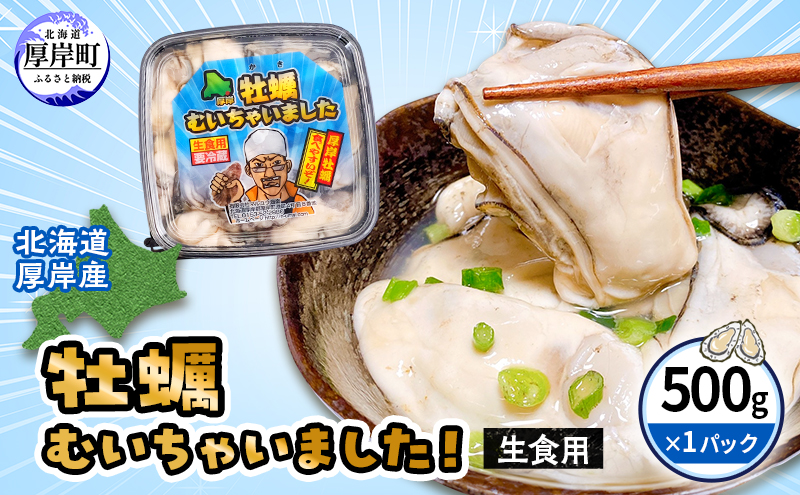 牡蠣 北海道厚岸産 牡蠣むいちゃいました！ 生食用 500g×1 むき身