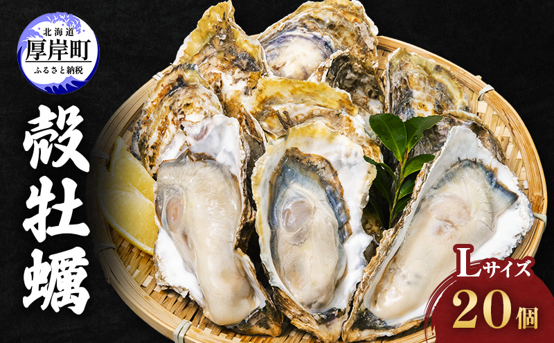 厚岸産殻牡蠣Lサイズ20個セット