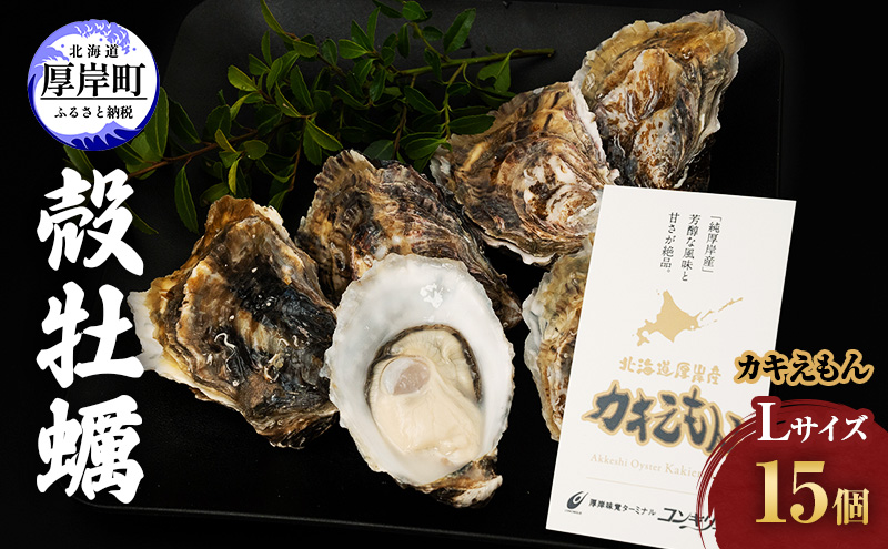 厚岸産 牡蠣 カキえもん Lサイズ 15個 北海道 牡蠣 カキ かき 生食 生食用 生牡蠣