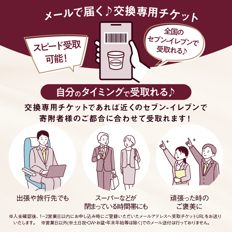 【メールで届く】ハーゲンダッツ アイスクリーム『コンビニ交換専用チケット　6個交換（セブン-イレブン）』_H-svgift106