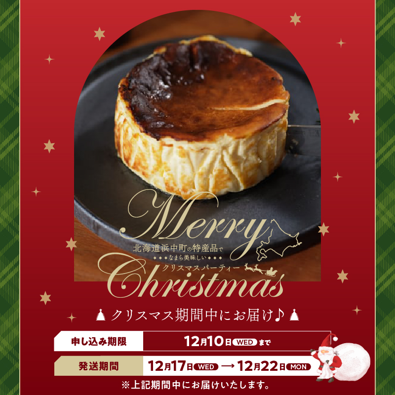 【クリスマスまでにお届け】【数量限定!!】テレビ番組【ヒルナンデスで紹介!!】熟成バスクチーズケーキ_H0041-001-xmas