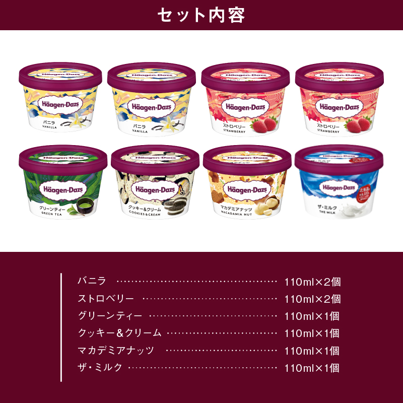 ハーゲンダッツ『定番ミニカップ8個セット』アイスクリーム アイス スイーツ デザート_440205