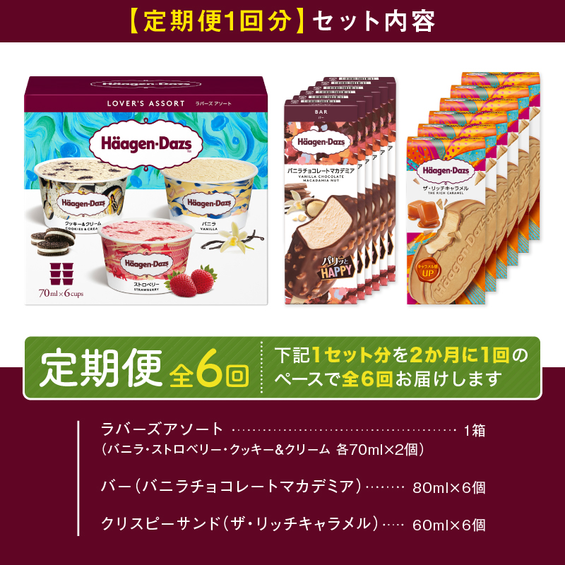＜全6回定期便・隔月＞ハーゲンダッツ『3種の贅沢ギフトセット(合計108個)』アイスクリーム アイス スイーツ デザート_H0026-055