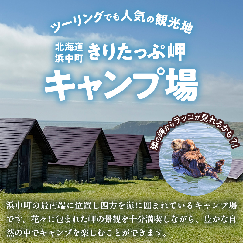 【返礼品なし】浜中町『きりたっぷ岬キャンプ場』10,000円　応援支援寄附_H0028-006