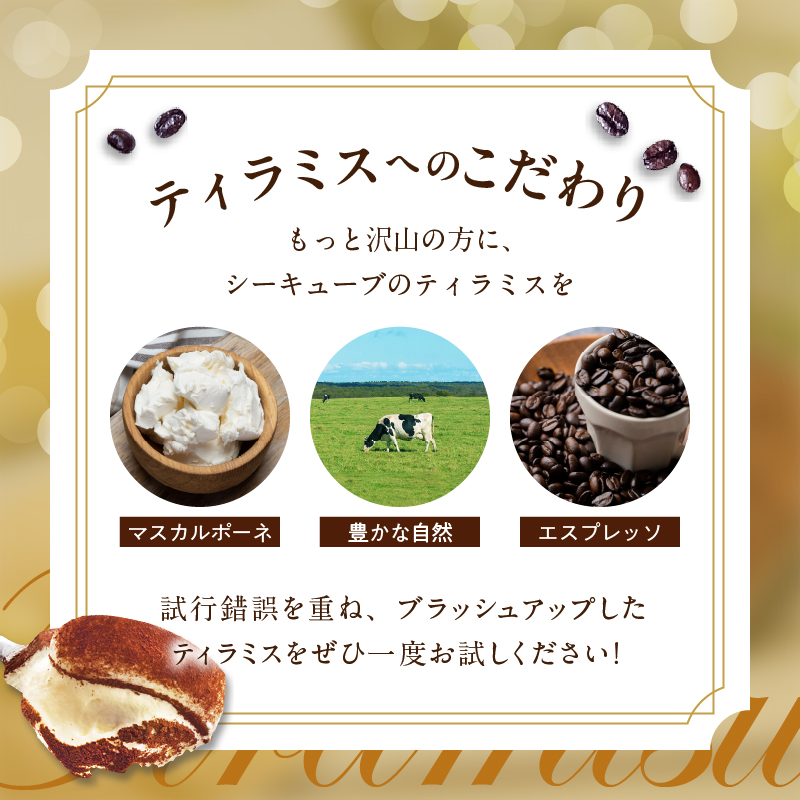 【シーキューブの代表作】冷凍ティラミス　バースデーセット1個_H0047-002