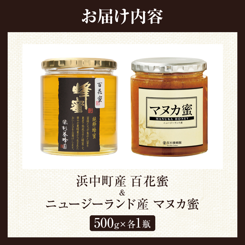 【数量限定】国産百花蜜＆マヌカ蜜(合計2瓶)_310901