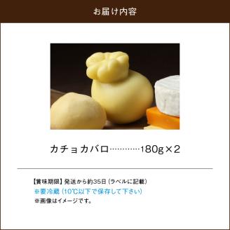 チーズ工房のナチュラルチーズ　カチョカバロ180g×2_H0003-009