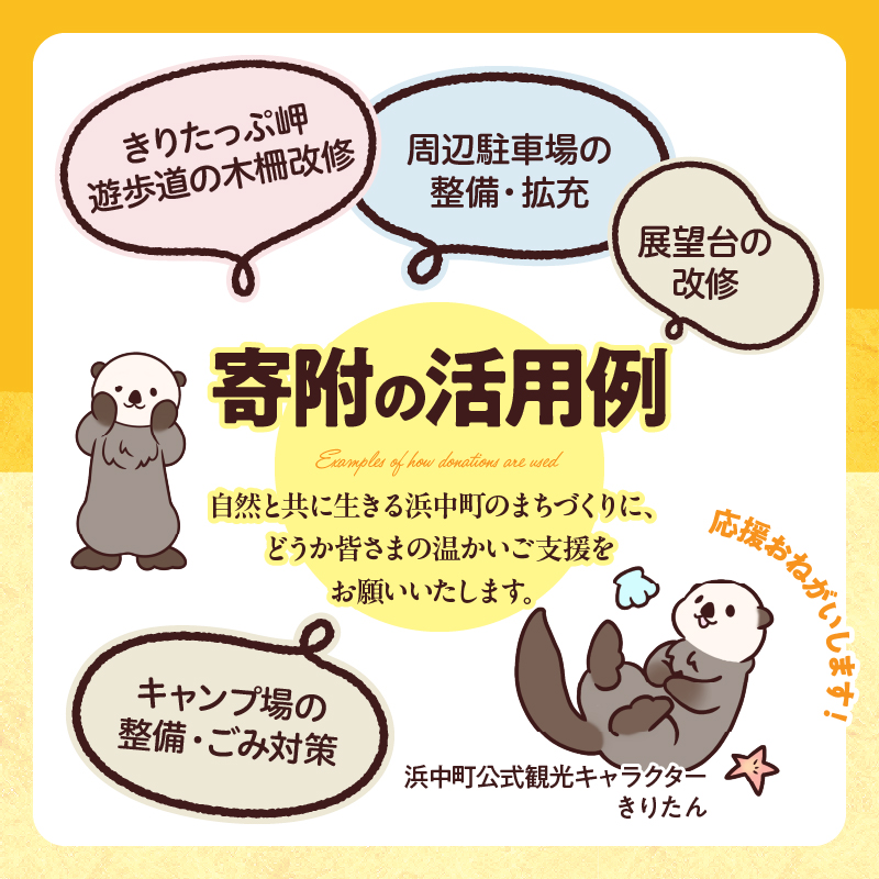 ラッコを見守る岬「きりたっぷ岬」周辺の環境整備　30000円分 返礼品なし_H0028-013