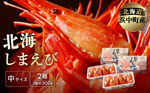 北海しまえび(中)　300g×2箱セット(1箱あたり17尾前後)_H0001-009