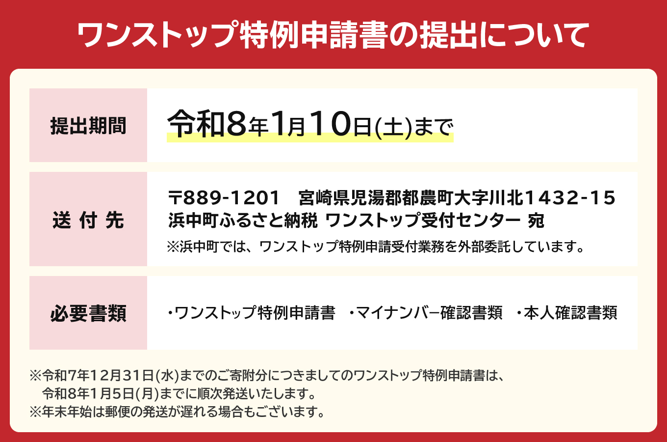 年末年始のご案内