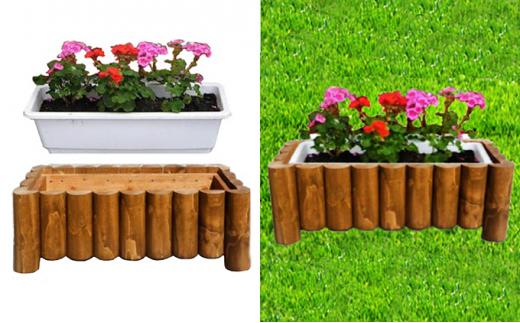 不二木材　プランターボックス（無塗装品）【 天然木 プランター  DIY ガーデン お庭 ガーデニング 標茶町 北海道 】