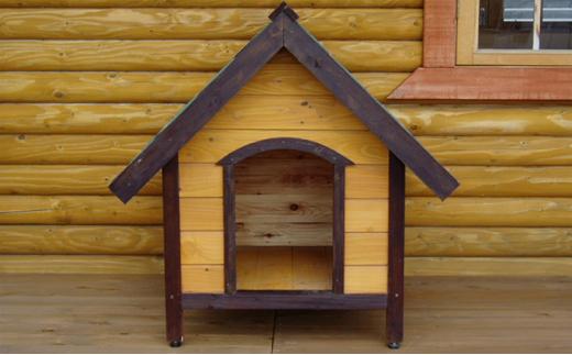 北海道産天然木の犬小屋「ウッディーハウス w-1」【 天然木 DIY ガーデン お庭 愛犬 犬小屋 標茶町 北海道 】