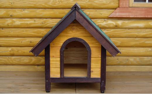 北海道産天然木の犬小屋「ウッディーハウス w-2」【 天然木 DIY ガーデン お庭 愛犬 犬小屋 標茶町 北海道 】
