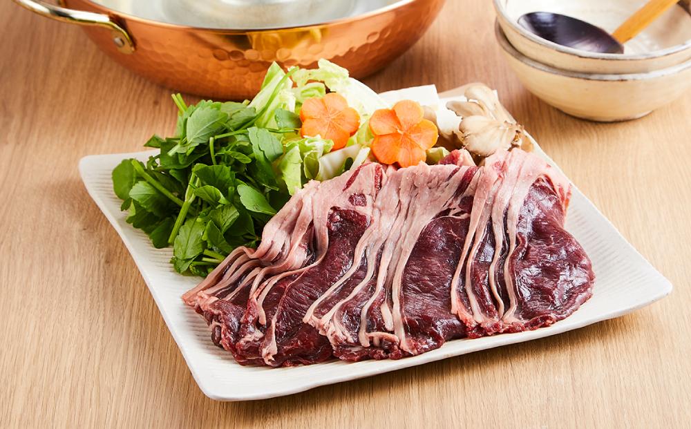 北海道 標茶町産 エゾ 鹿肉 しゃぶしゃぶ用 ロース 500g