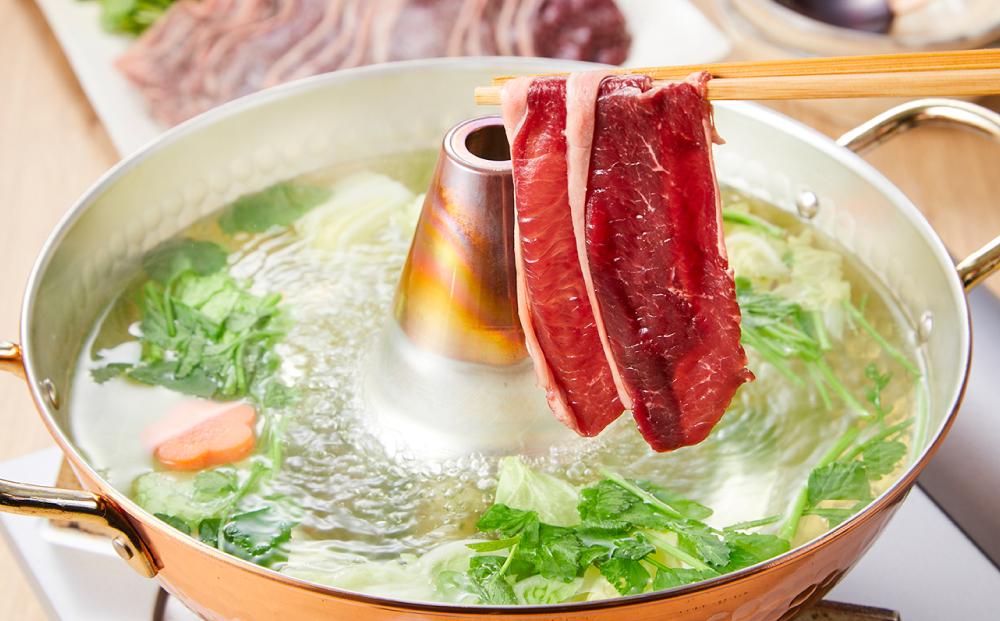 北海道 標茶町産 エゾ 鹿肉 しゃぶしゃぶ用 ロース 500g