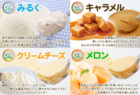 1334.アイスクリーム ジェラート 食べ比べ 8個 アイス 定番 おすすめ B セット 手作り 北海道 弟子屈町