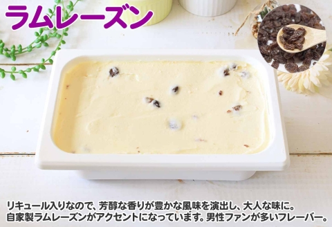 605.アイスクリーム ラムレーズン ジェラート 業務用 2リットル 2L アイス 大容量  手作り 北海道 弟子屈町