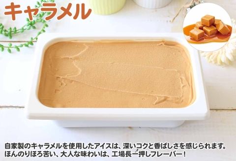 612.アイスクリーム キャラメル ジェラート 業務用 2リットル 2L アイス 大容量  手作り 北海道 弟子屈町
