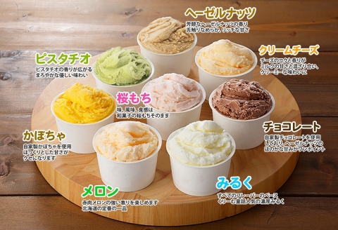 2352. くりーむ童話 カップ アイス 100ml×8個 みるく チョコ クリームチーズ メロン かぼちゃ 桜もち ヘーゼルナッツ ピスタチオ アイスクリーム 詰め合わせ 送料無料 北海道 弟子屈町