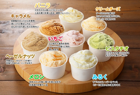 2357. 無地熨斗 くりーむ童話 カップ アイス 100ml×8個 みるく バニラ クリームチーズ メロン キャラメル 苺 ヘーゼルナッツ ピスタチオ アイスクリーム 送料無料 北海道 弟子屈町