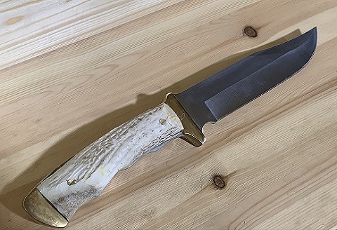 1036.弟子屈町鹿産角柄ナイフ（大）