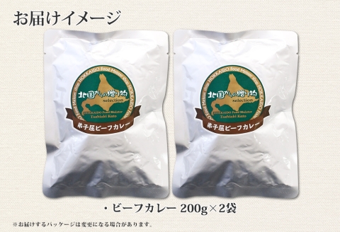 548.ビーフカレー 2個 セット 中辛 牛肉 業務用 レトルトカレー 野菜 備蓄 まとめ買い 北海道 弟子屈町
