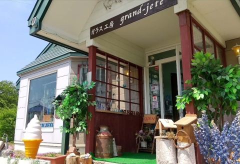 2471.ジュエリー ピアス 2連 アクセサリー 湖水 ガラス細工 ハンドメイド 手作り 北海道 弟子屈町