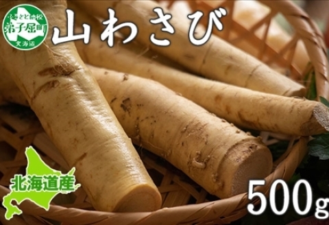 3166. 天然 山わさび 500g前後 産地直送 薬味 肉 BBQ バーベキュー 焼き肉 送料無料 北海道 弟子屈町