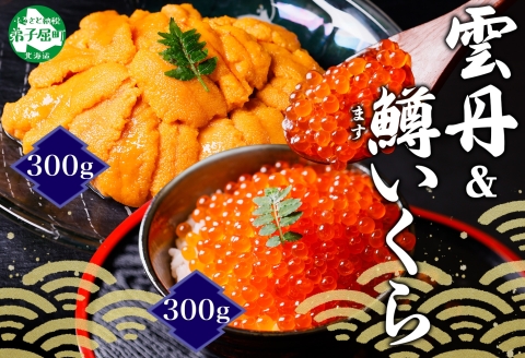 3621. 雲丹 300g 鱒いくら醤油漬け 300g 海鮮2種 ウニ チリ産 冷凍 雲丹 鱒いくら いくら イクラ 海鮮 海鮮丼 北海道 弟子屈町