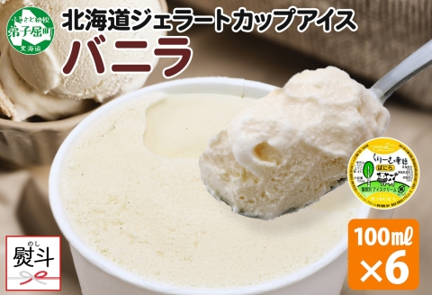 2341. 無地熨斗 くりーむ童話 カップアイス バニラ 100ml×6個 アイスクリーム アイス スイーツ 牛乳 ミルク 贈り物 gift ギフト プレゼント 詰め合わせ 送料無料 北海道 弟子屈町