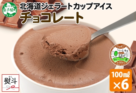 2342. 無地熨斗 くりーむ童話 カップアイス チョコレート 100ml×6個 チョコ アイスクリーム アイス スイーツ ミルク 贈り物 ギフト プレゼント 詰め合わせ 送料無料 北海道 弟子屈町