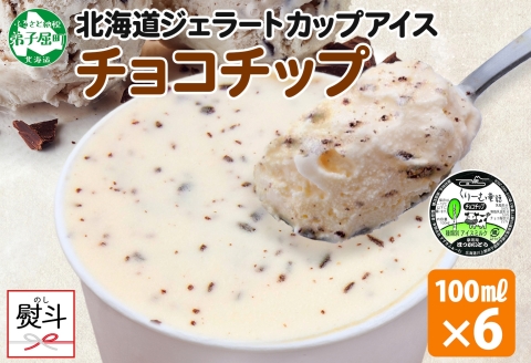 2347. 無地熨斗 くりーむ童話 カップアイス チョコチップ 100ml×6個 アイスクリーム アイス スイーツ 牛乳 ミルク 贈り物 gift ギフト プレゼント 詰め合わせ 送料無料 北海道 弟