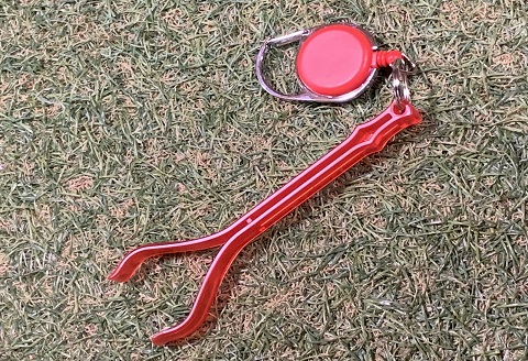 583.ボールピッカー（クリスタルレッド/コードリール付き）