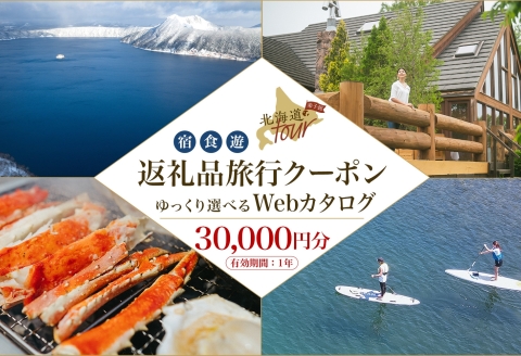【北海道ツアー】992. 後から選べる旅行Webカタログで使える！ 北海道弟子屈町 旅行クーポン（30,000円分） 旅行券 宿泊券 飲食券 体験サービス券