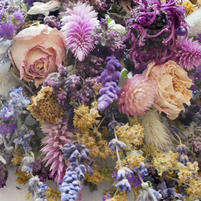 スワッグブーケ　鶴居村産ドライフラワーの花束