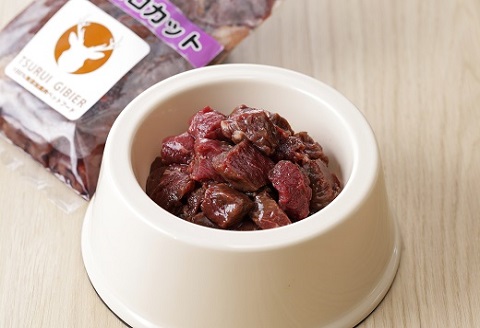 『鶴居ジビエ』無添加ペットフード エゾシカコロコロカット　200g×16パック