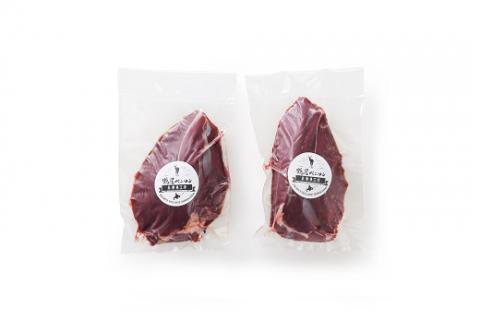 鶴居村特産 エゾ鹿モモ肉ブロック　400g×2パック　鹿肉