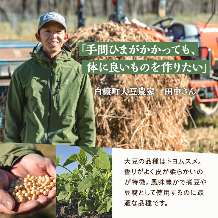 有機JAS 無農薬大豆（トヨムスメ）【400g】_I001-0987