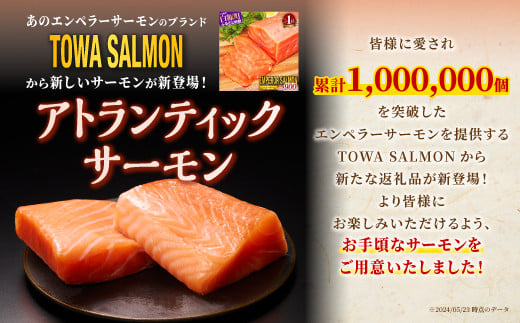 【TOWA SALMON】※2026年2月末までにお届け※ アトランティック サーモン 【800g】鮭 サーモン さけ シャケ しゃけ sake カルパッチョ ソテー レアステーキ 人気 高級 大満足 美味しい 贈答 生食用 刺身 お刺身 刺し身 魚介類 海鮮 冷凍 厚切り 薄切り ふるさと納税 北海道 白糠町_T012-1111-2602