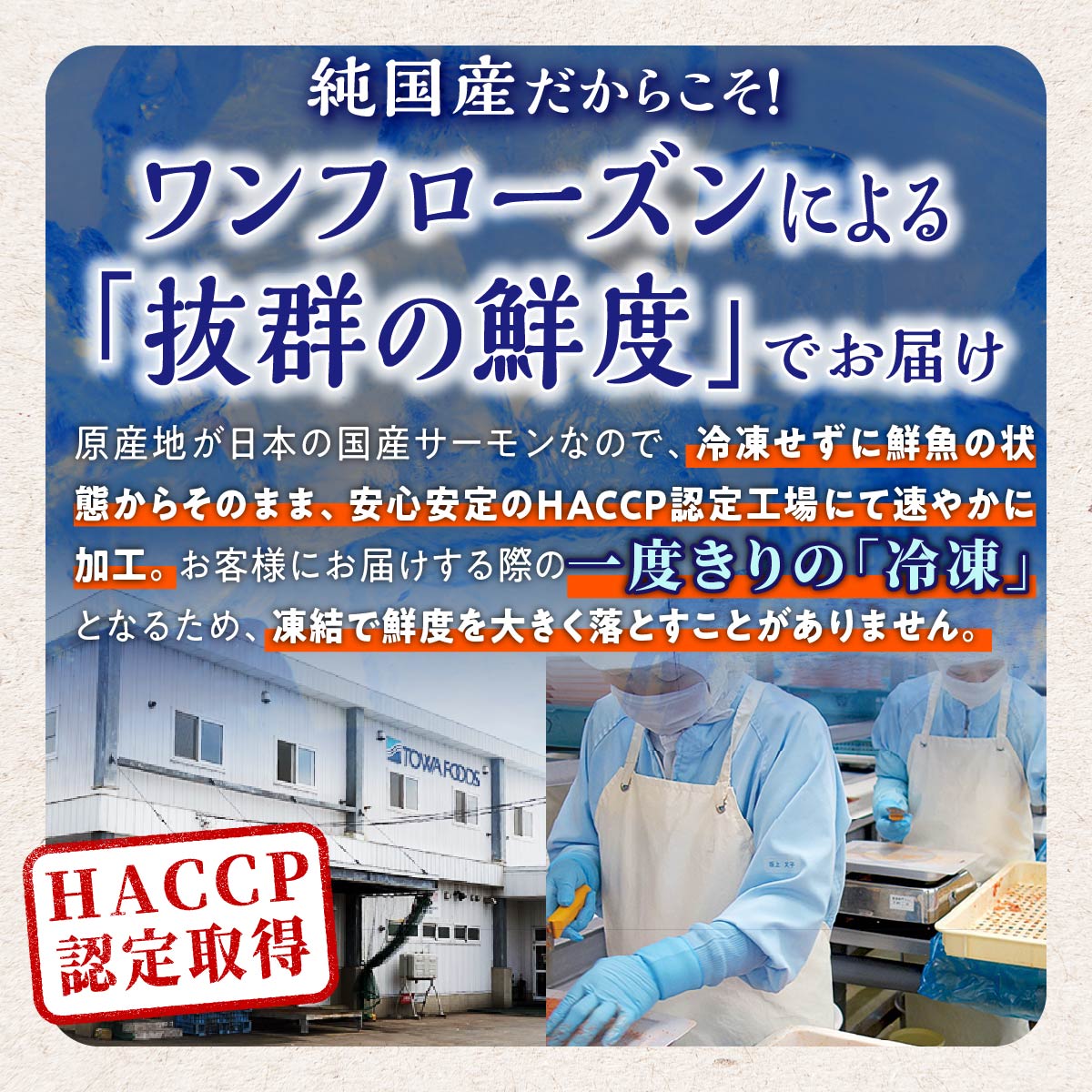 国産ワンフローズントラウトサーモン 800g_T011-1232