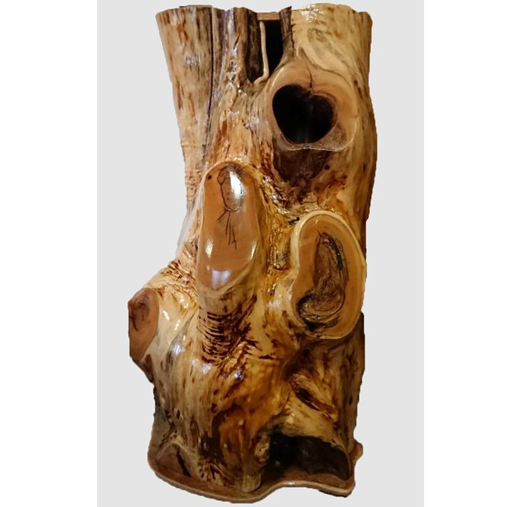 【15】チェーンソーアート・オンコ(イチイ)【高さ約73cm】_I050-0287