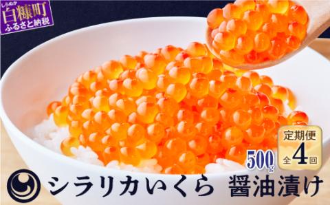 年4回！シラリカいくら(醤油味)定期便【500g(250g×2)×4回】_K116-1041