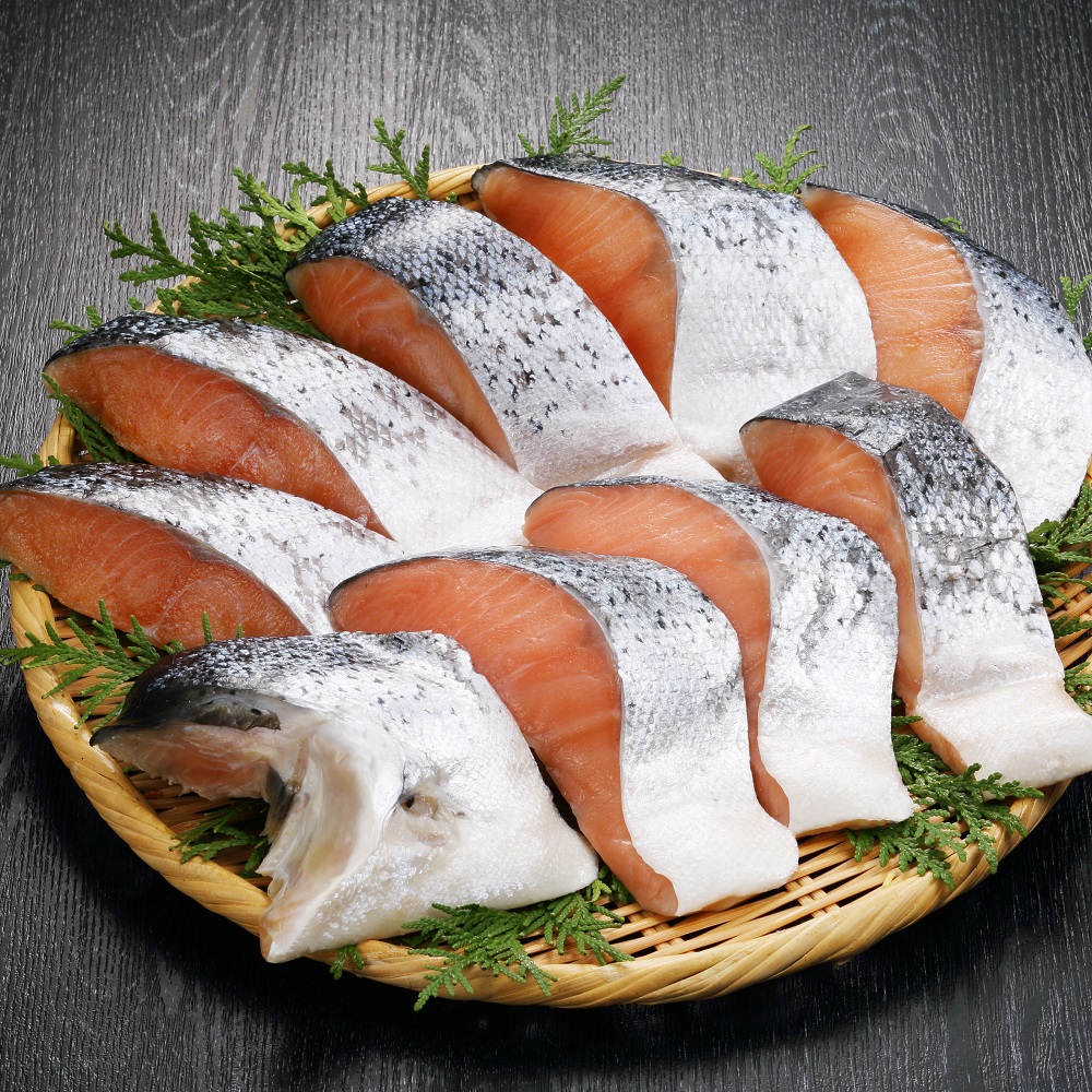 【訳あり】アトランティックサーモン 塩切身 小分け包装【1kg】_T010-1691