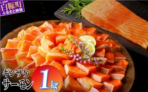 ギンサケサーモン【1kg】 小分け 下処理不要 絶品の「塩締め」レシピ ふるさと納税 海鮮 サーモン 鮭 魚 銀鮭 刺身 生食用 さけ サケ ふるさと ランキング 人気 魚介類 魚介 北海道 白糠町_T011-0905