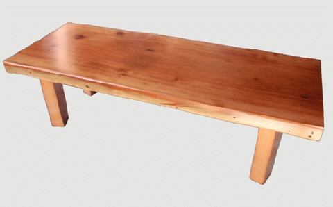 【31】座卓(テーブル)カツラ・一枚天板【厚さ約5.5cm】_I270-0303