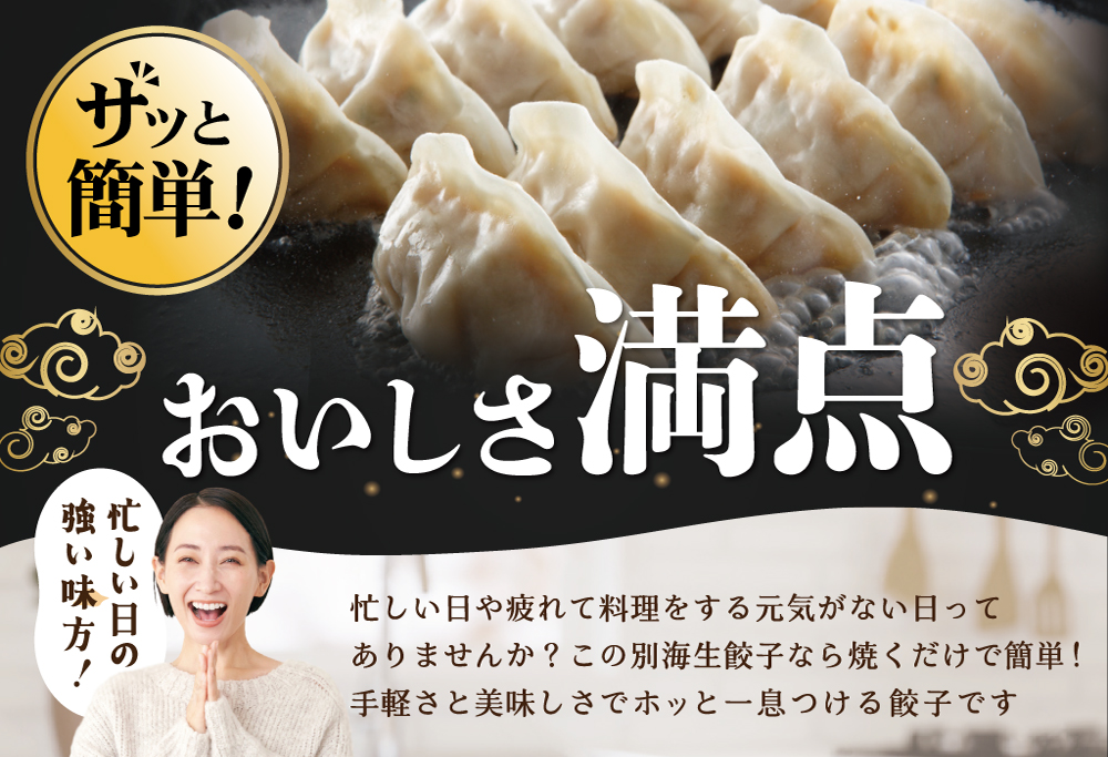 北海道 別海町 別海牛生餃子 144個（48個×3袋）【NS0000014】