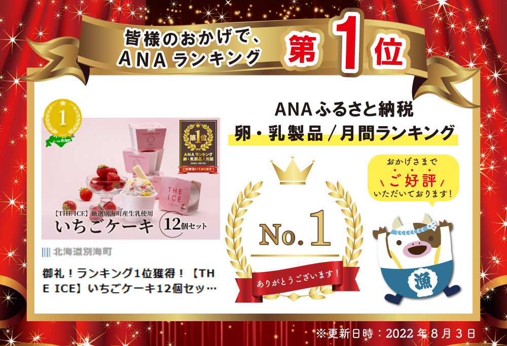 御礼！ランキング第1位獲得！【THE ICE】いちごケーキ12個セット【CJ0000103】( アイス ジェラート )